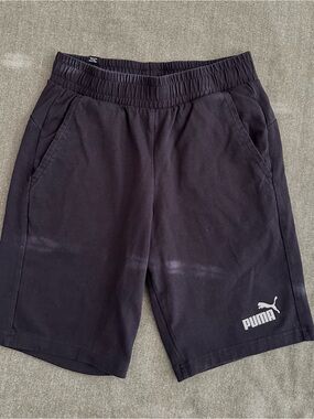 PUMA Men's Black Athletic Shorts Size S Cotton Drawstring Model SE Way 1